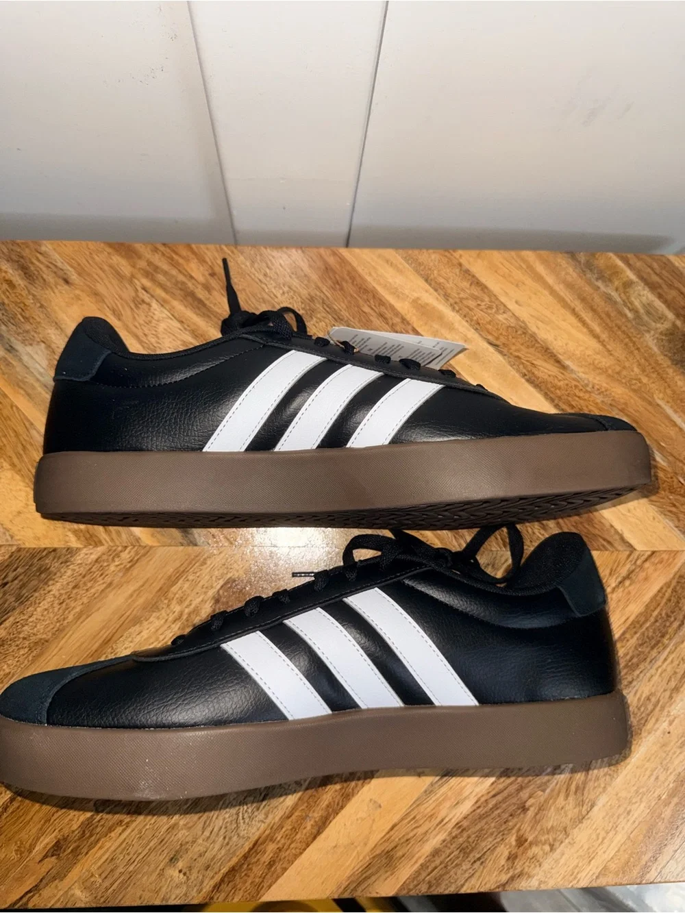 adidas VL Court 3.0 Black White Gum Men’s 12